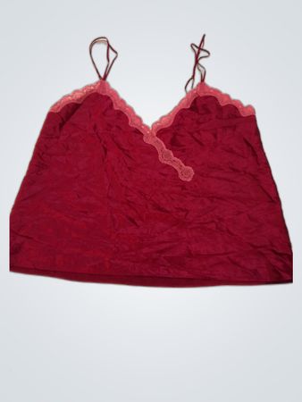 Red Lace Trim Camisole