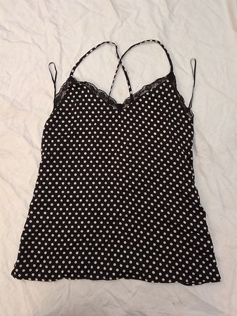 Black Polka Dot Cami Top