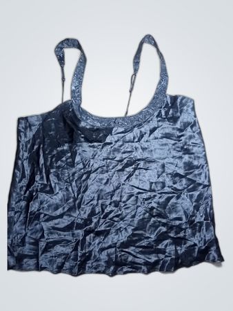 Black Satin Tank Top