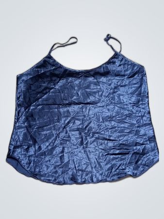 Blue Satin Top