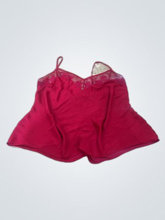 Red Lace-Trimmed Chemise