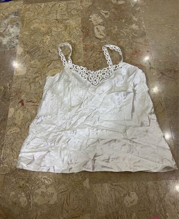 White Lace Trim Top