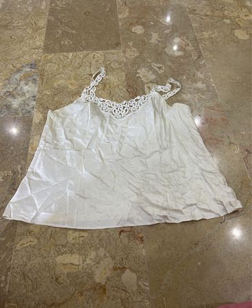White Lace Trim Top
