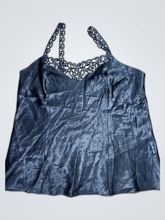 Black Lace-Trimmed Top