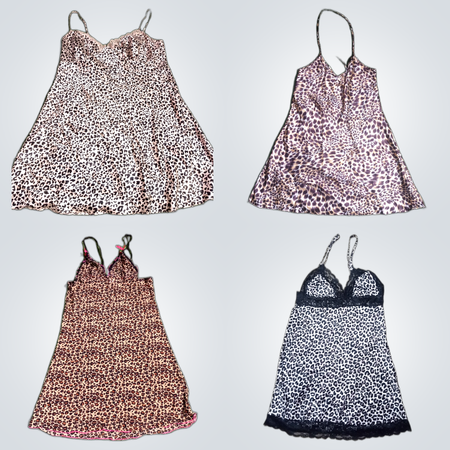 Y2K Leopard Slip Dresses