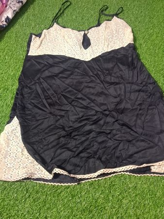 Black and Beige Dress