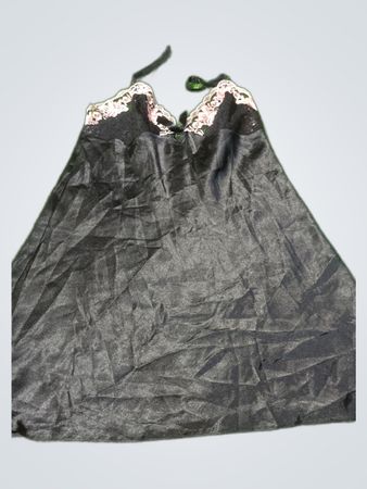 George Black Lace Trim Slip Dress
