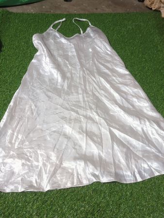 White Satin Dress