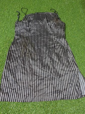 M Brand Black and White Striped Dress