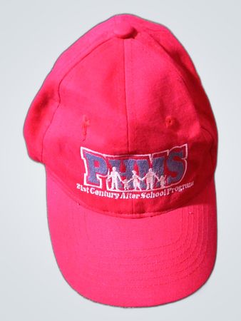 Red Baseball Cap with PAMS Logo
