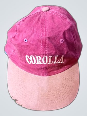 Pink Baseball Cap with Corolla Embroidery