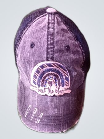 Baseball Cap with Rainbow Design