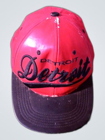 Red Baseball Cap with Detroit Logo