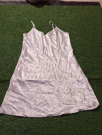 White Satin Dress