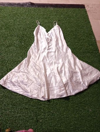 White Satin Dress