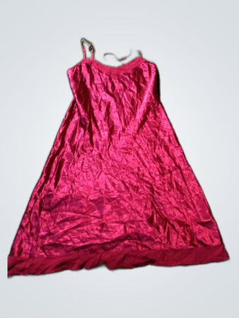 Red Satin Slip Dress
