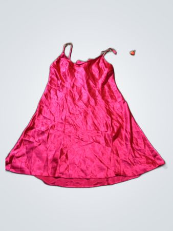 Pink Satin Dress, Size 14
