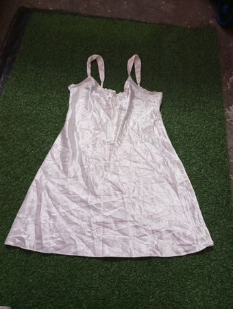 White Satin Dress