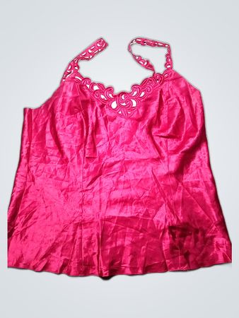 St. Michael Red Silk Blouse