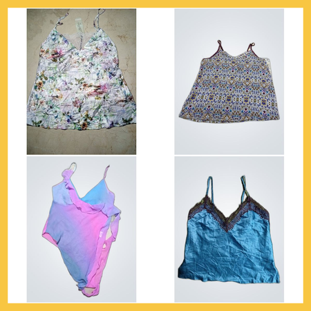 Colourfull slip tops
