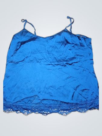 Blue Lace Trim Camisole