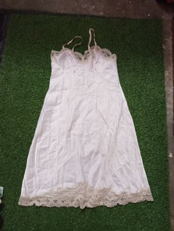 White Lace Trim Chemise