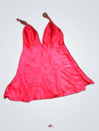 Senza Red Satin Slip Dress