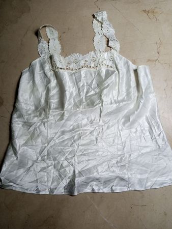 White Lace-Trimmed Top