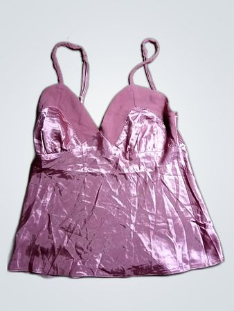 Pink Satin Camisole