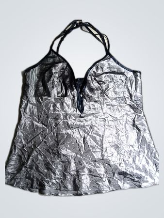 Silver Crumpled Top