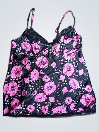 Lace Trimmed Floral Chemise