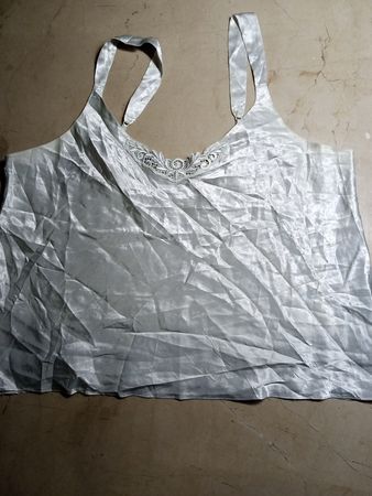 White Lace Trim Viscose Camisole