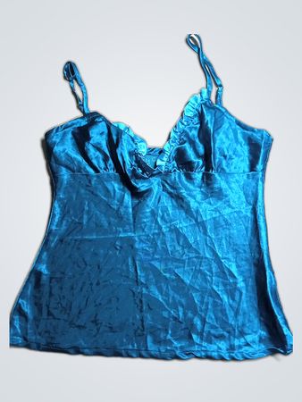 Camisole en soie bleue