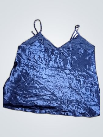 Blue Satin Cami Top