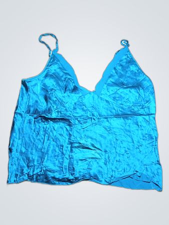 Blue Satin Camisole