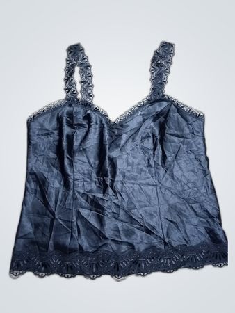 St Michael Black Lace Trim Camisole
