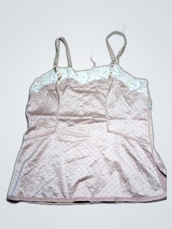 Pink Camisole with Lace Trim