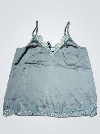 Green Lace-Trimmed Camisole
