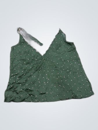 M&S Green Lace Trim Top