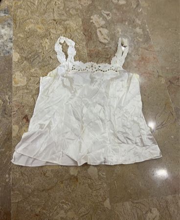 White Lace Trim Top