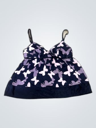 Black and Purple Butterfly Top