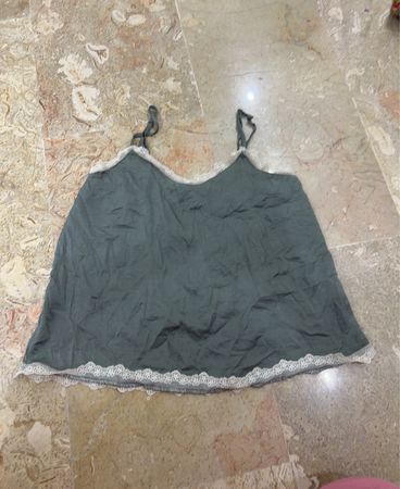 Grey Lace Trim Camisole