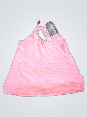 Pink Lace-Trimmed Top