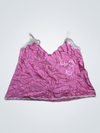 Pink Lace-Trimmed Camisole