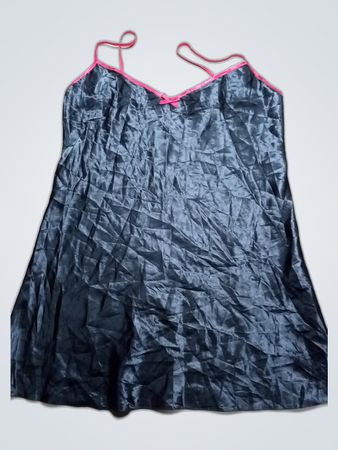 F&F Black Satin Slip Dress