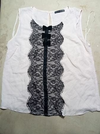 White Lace Trim Top