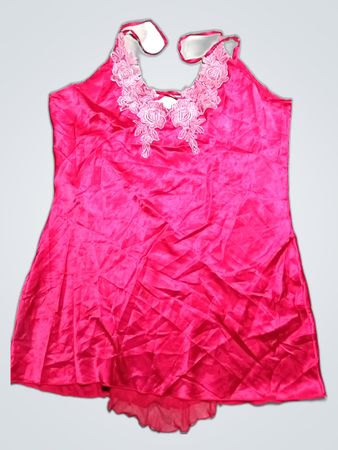 Secrets Pink Satin Slip Dress