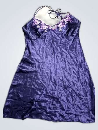 Purple Satin Nightgown