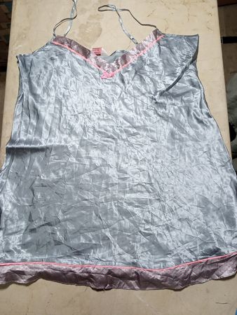 Silver Satin Nightgown