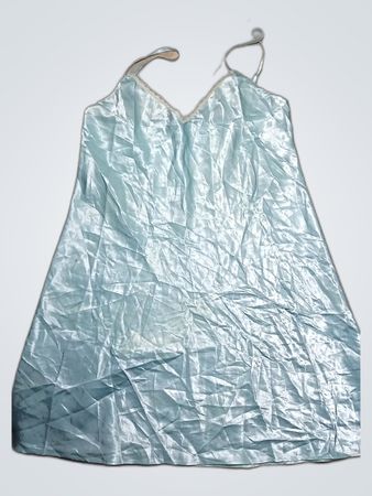 Light Blue Satin Nightgown
